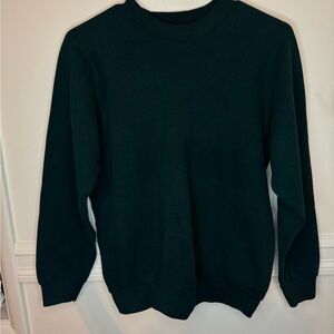 Vintage Fruit of the Loom Crewneck Sweatshirt Green USA Made Medium